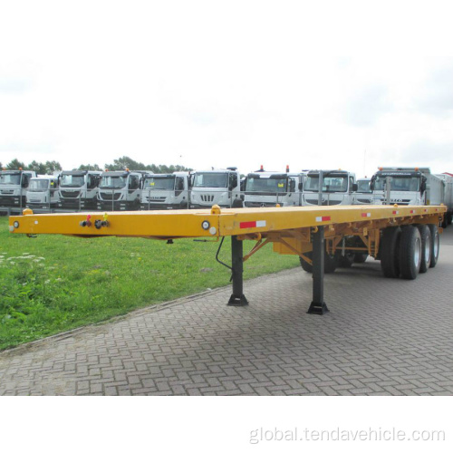 Container Flatbed Trailer 3 Axles Flatbed Semi trailer Factory